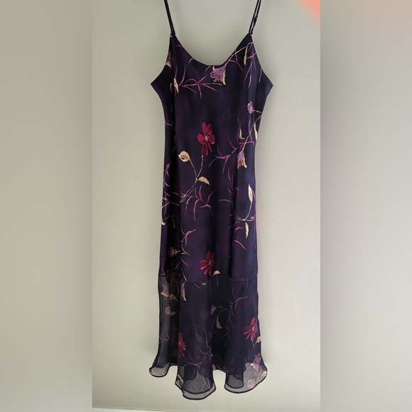 Maidenform Dresses & Skirts - Y2K Whimsigoth Fairy Deep Purple Satin Slip Dress Size Large